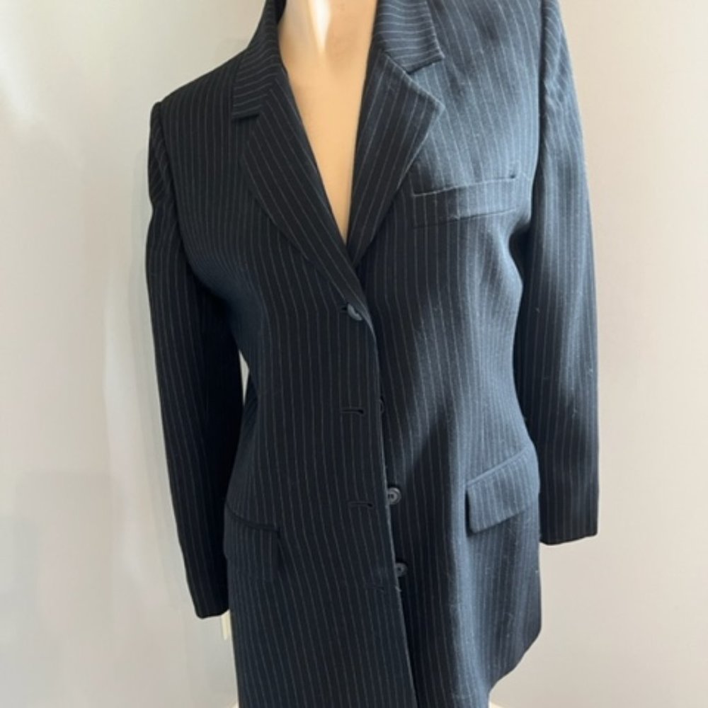 INC International Concepts Women's 2 Piece Pin Strip Suit